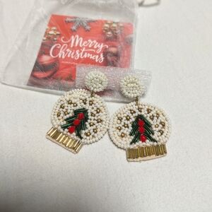 Fun Christmas Snow Globe Earrings